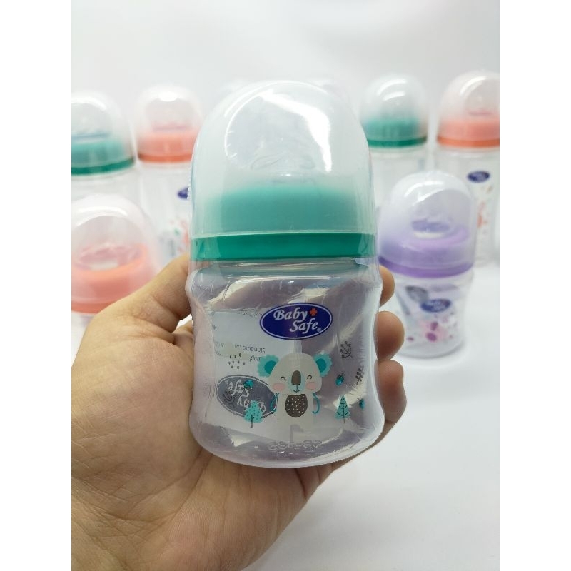 Botol Susu Wide Neck Baby Safe Karakter BPA Free DOT Nipple Double Katub 250 Ml/125 Ml WN08B/WN07