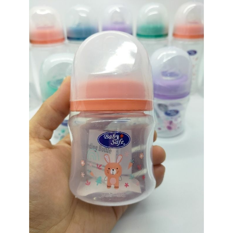 Botol Susu Wide Neck Baby Safe Karakter BPA Free DOT Nipple Double Katub 250 Ml/125 Ml WN08B/WN07