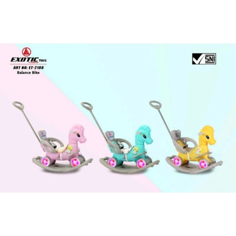 Mainan kuda kudaan anak 3in1 exotic Et-2108