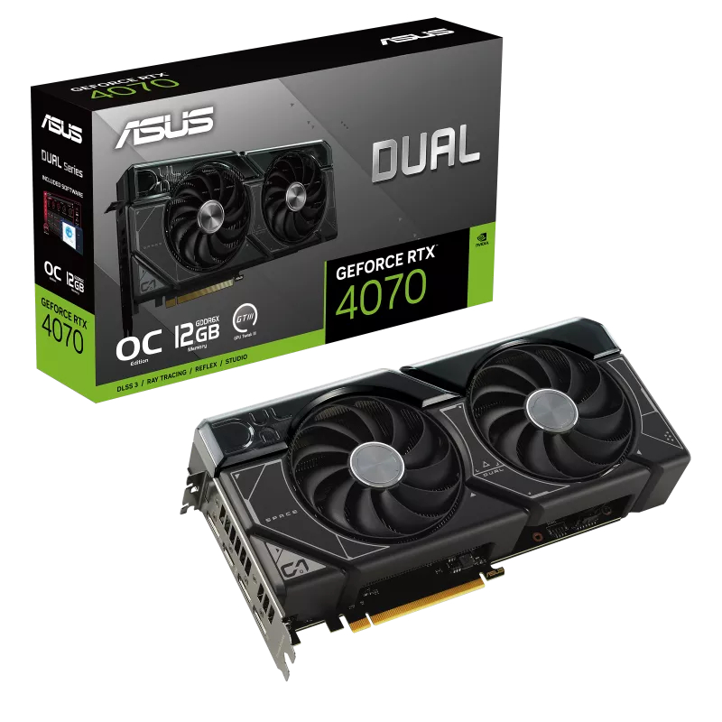 VGA ASUS GeForce RTX 4070 12GB GDDR6X DUAL OC | RTX4070 12G DDR6X