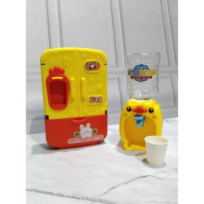 COD MAINAN ANAK GALON DISPENSER AIR MINUM DAN KULKAS / Mainan Kulkas + Dispenser