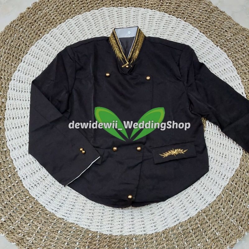 [1set] Pakaian Adat Solo / Beskap + Sapit Urang + Blangkon | Solo Bordir - Parang Garuda