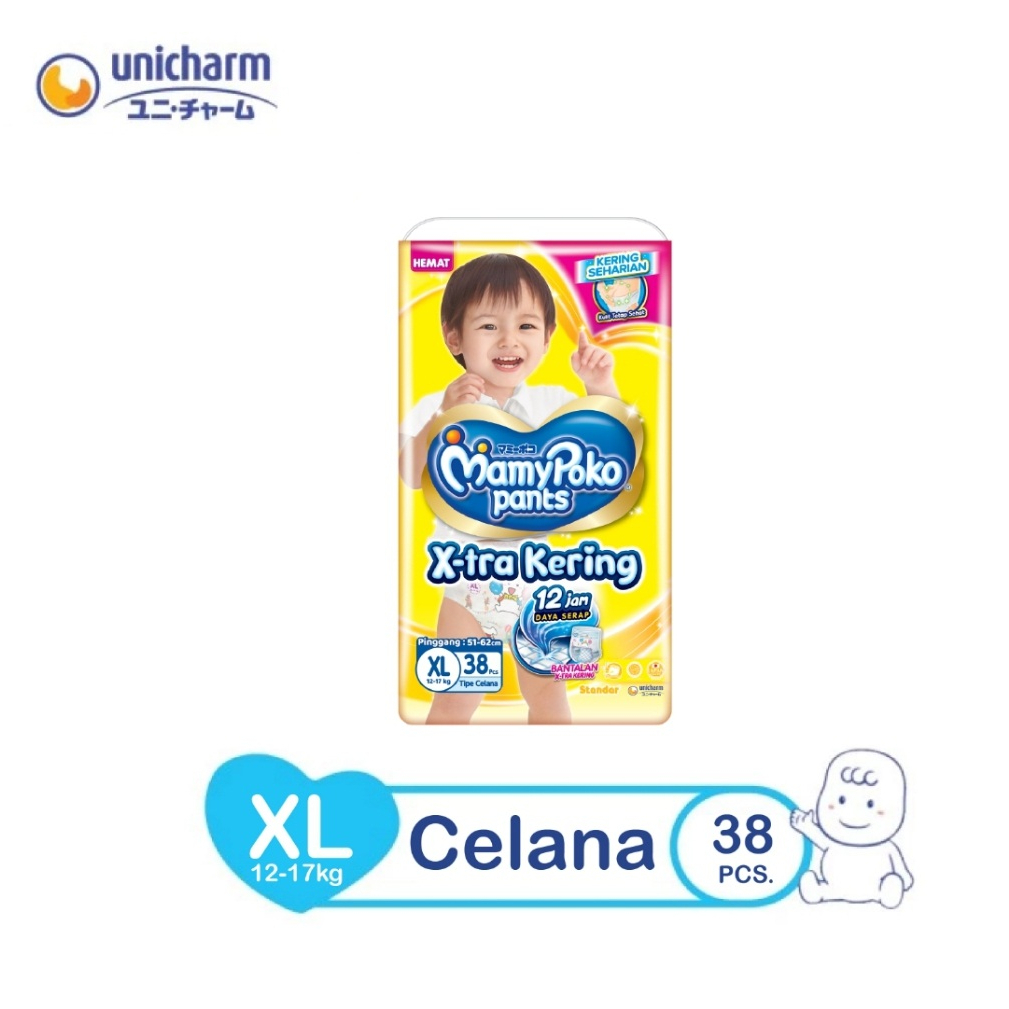 MamyPoko Pants Standar XL38 - Popok Celana Bayi