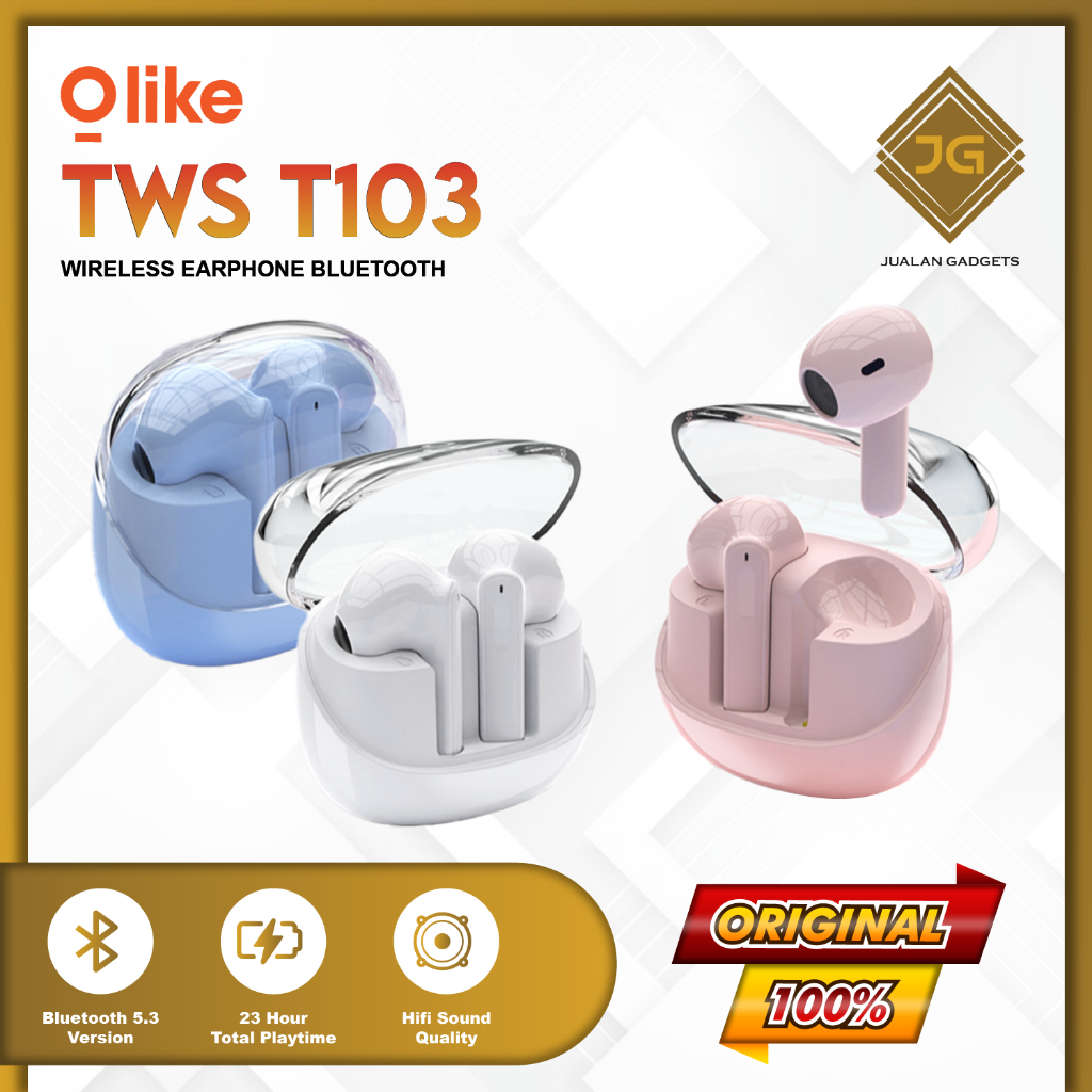 Olike T103 TWS Bluetooth 5.3  Earbuds Earphone - Garansi Resmi