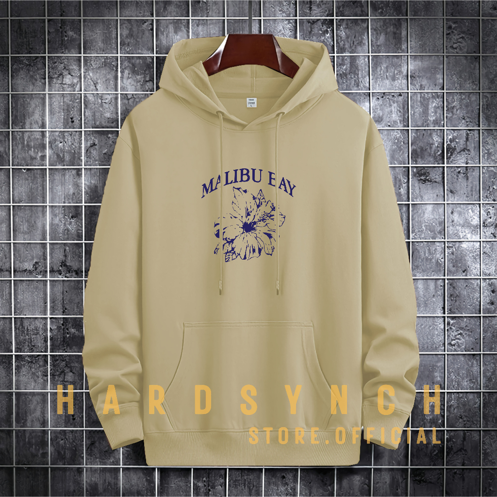 Sweater Hoodie Malibu Bay Unisex ( Pria &amp; Wanita ) Premium Quality S-XXL Cotton Fleece / Hoodie Korean Style / Sweater Hoodie / Hoodie Polos / Hoodie Wanita / Hoodie Pria / Sweater Hoodie Distro Original ( MB 131 )