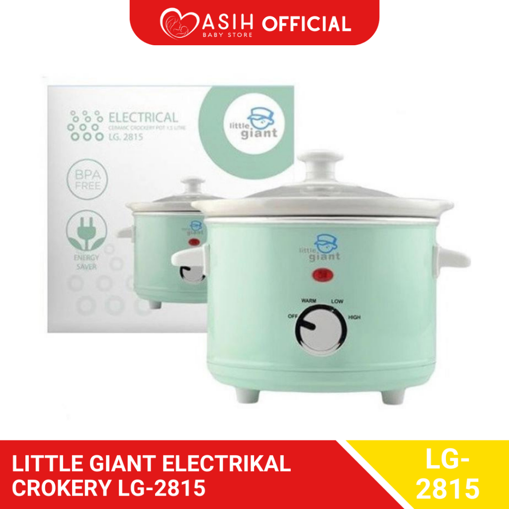 Slow Cooker Little Giant Electrical Ceramic Crockery Pot 1,5 L - Baby Food Processor Alat Masak Mpasi Bayi