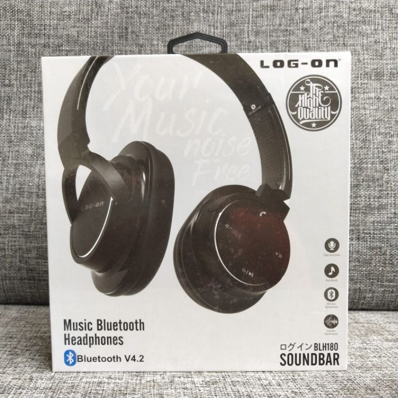 Headset Log-On BLH180 Headphone Soundbar Bluetooth Original