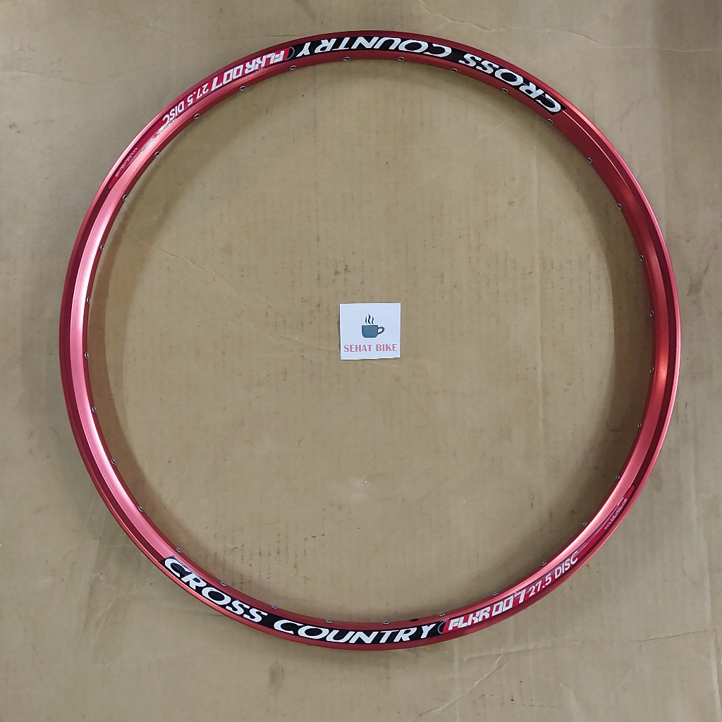 Velg Rim Sepeda 27.5 Folker X-Country 32hole Anodize Red Original