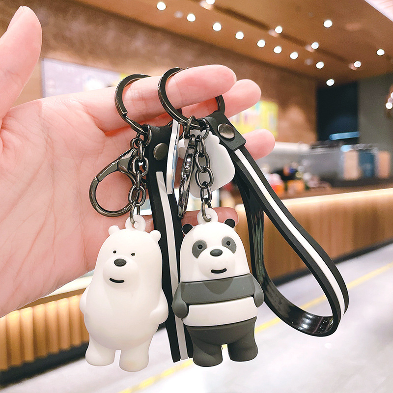 (GK-088) GANTUNGAN KUNCI BEAR PANDA WHITE BEAR / KEYCHAIN BEAR / GANTUNGAN BERUANG / PANDA CUTE