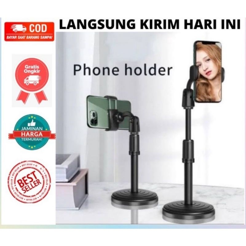 STAND HP ADJUSTABLE UNIVERSAL / HOLDER MEJA / HOLDER STAND LIVE  / STAND HP ROTARI 360 STAND HP HD25 / STAND HD25