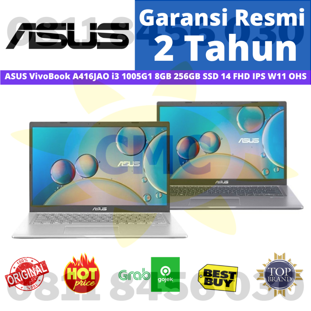 ASUS VivoBook A416JAO i3 1005G1 8GB 256GB SSD 14 FHD IPS W11 OHS