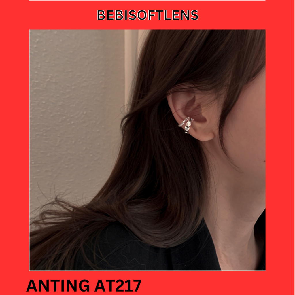 Anting AT217 Tembaga Lapis S925 , Jepit Tulang Telinga Unik Lucu Keren Fashion Wanita / Tidak usah Tindik  /Deluna/ BB