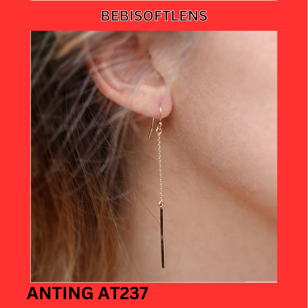 Anting AT237 Stainless 316L anti Karat Tahan karat ,Simpel minimalis Unik Lucu Keren Titanium Fashion Wanita Elegant / BB