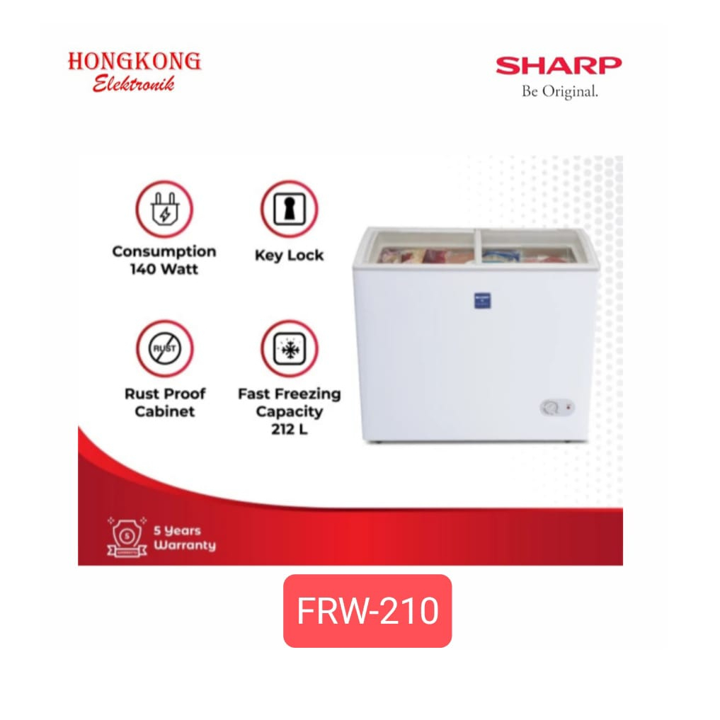 CHEST FREEZER SHARP FRW-210 SLIDING GLASS DOOR