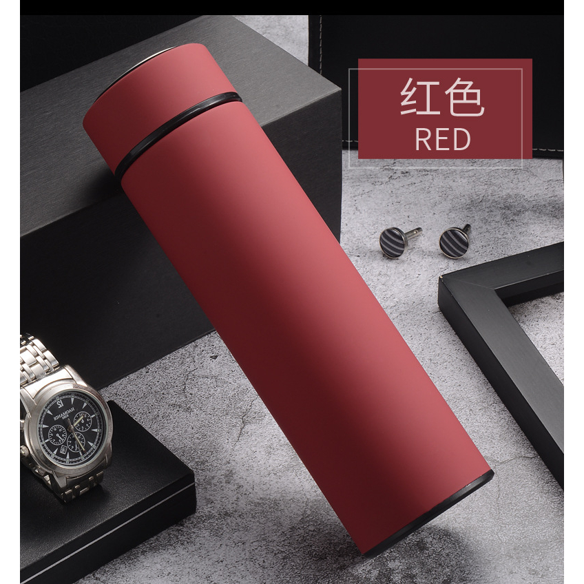 TERMOS LED DOFF SMART LED KARET/ RUBBER display suhu temperatur bahan stainless steel 304, 500ml tahan panas dan dingin