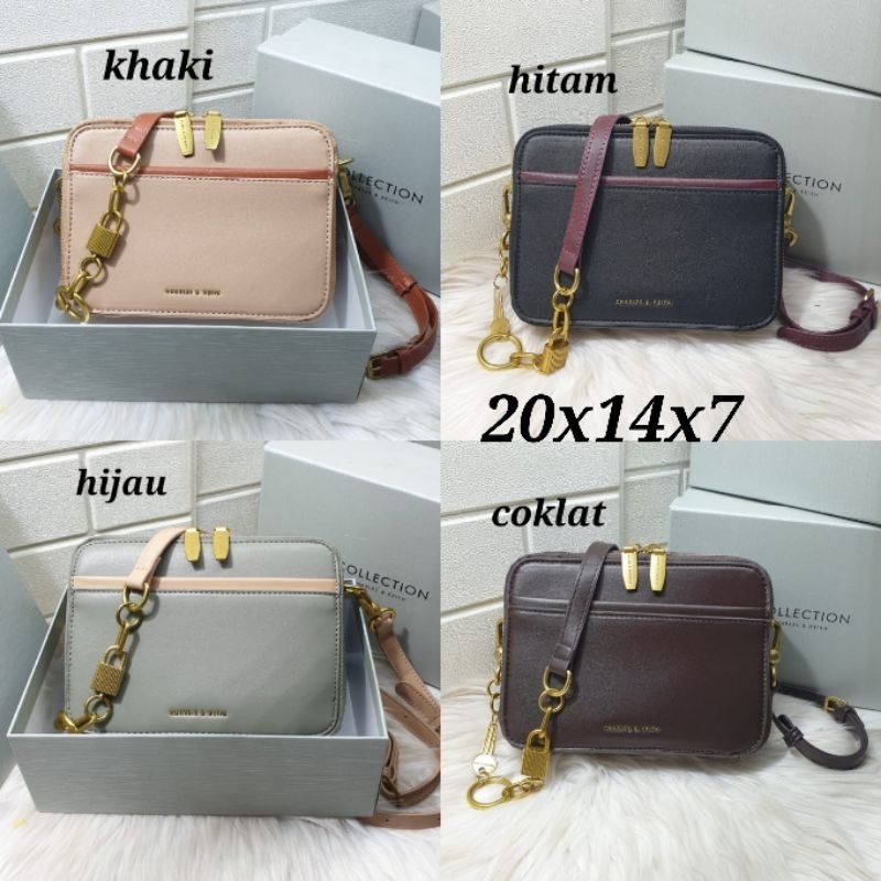 Tas double zip key premium / tas Ck double zip crossbody free box