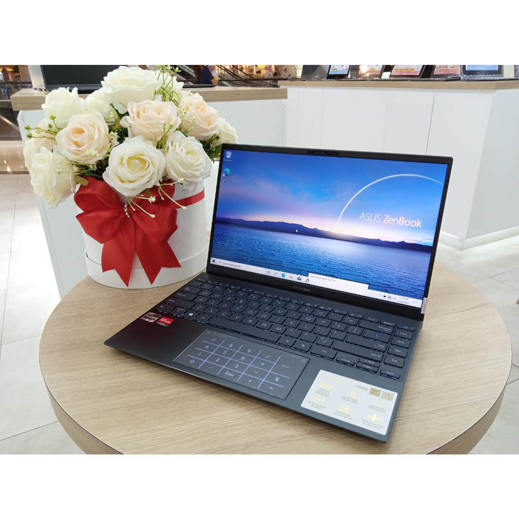 Laptop Murah Asus Zenbook 14 UM425QA AMD RYZEN 5 5600H 8GB 512GB SSD FHD IPS Windows 10 Home