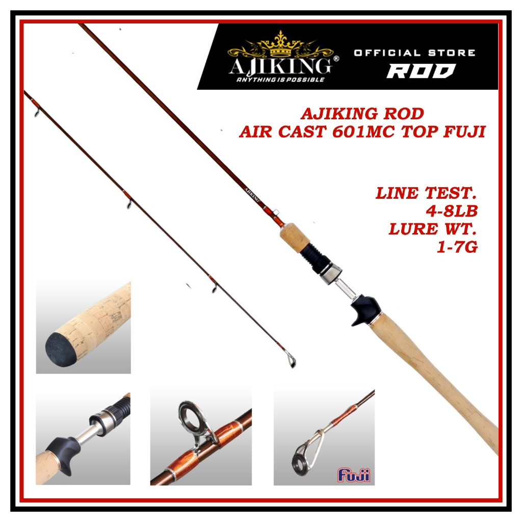 [ONE PIECE] AJIKING AIR CAST JORAN PANCING BAITCASTING 180cm ULTRALIGHT FUJI TOP GUIDE
