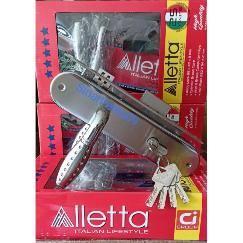 Kunci Pintu Besar Alletta Ares SN / Handle Pintu Besar High Quality / Kunci Pintu Full Set