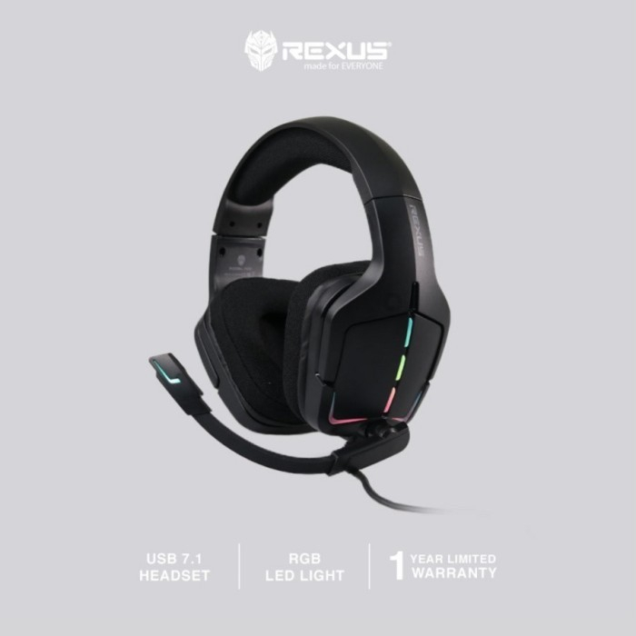 Headset Gaming Rexus Thundervox HX30 - Headphone RGB 7.1 Surround