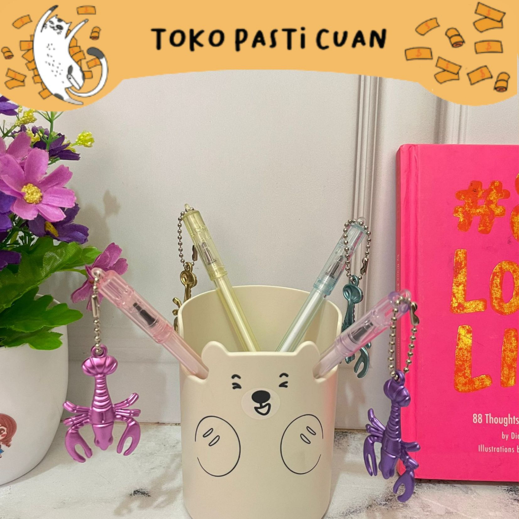 

pulpen pen gantungan lobster (4/8/12 pcs) pen lucu bolpen kebutuhan sekolah anak bisa COD imut import termurah kualitas dijamin