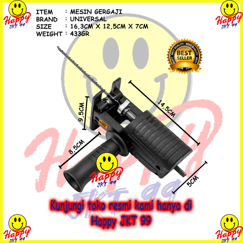 ADAPTOR MESIN BOR JADI GERGAJI ADAPTER BOR JADI JIGSAW DENGAN HANDLE