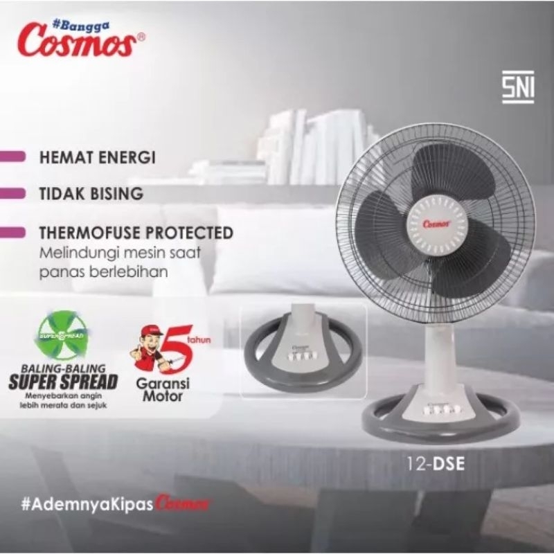 Kipas Angin Duduk / Desk Fan Cosmos 12 DSE Twino