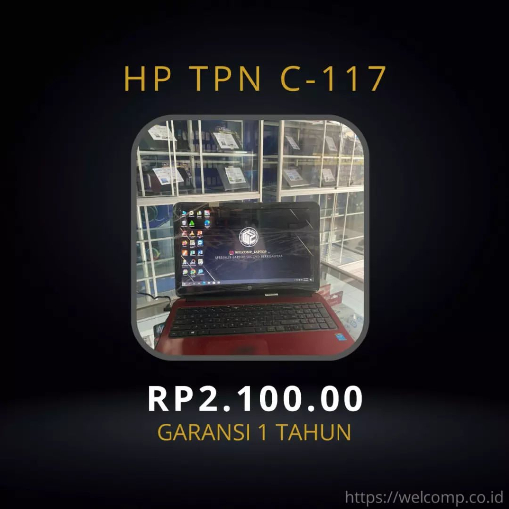 Laptop 2ND HP TPN C-117 Second Bergaransi 1 Tahun