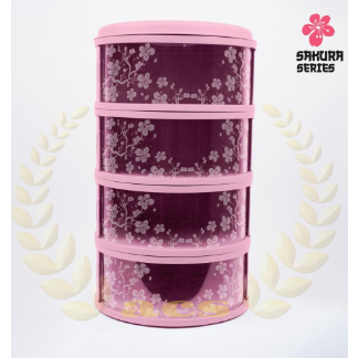 Rak Penyimpanan / rak tingkat tudung saji 4 susun - hijau