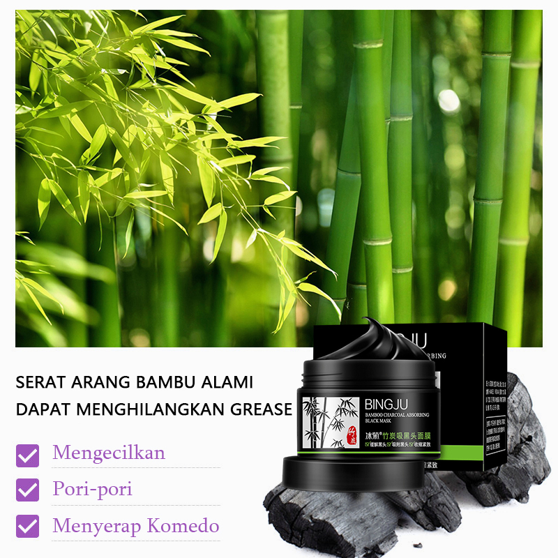 Masker penghilang komedo Vacum alat komedo 120G Arang bambu masker Pembersih komedo PENGHILANG KOMEDO MEMBANDEL,KULIT KASAR,FLEK HITAM,BEKAS JERAWAT,Pori besar MENCERAHKAN KULIT PENGHILANG KOMEDO MEMBANDEL