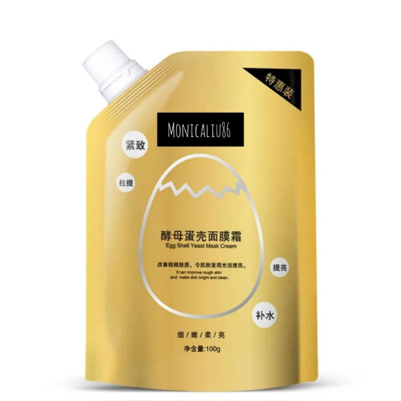 BISA COD / KRIM MASKER KULIT TELUR RAGI PEREMAJAAN MASKER / YEAST EGGSHELL MASK THE FROST / YEAST CR