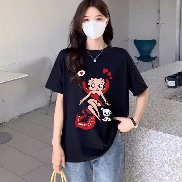 CLOTHINGICON KAOS TSHIRT TEE BETTY BOOP OVERSIZE COTTON IMPORT