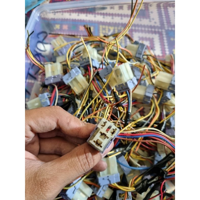 Kabel Soket Socket Relay Rilay Bendik Kaki 4 Denso Mitsuba Omron 12V Beat Scoopy Vario FI Mio M3 Lex