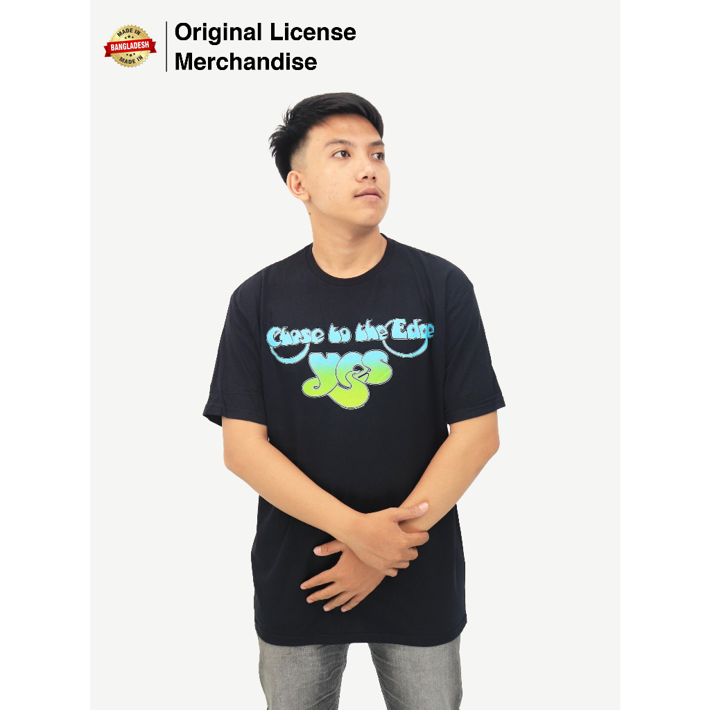 Kaos Baju Premium Pria Wanita Hitam Pendek Band Musik YES Ori Close To The Edge