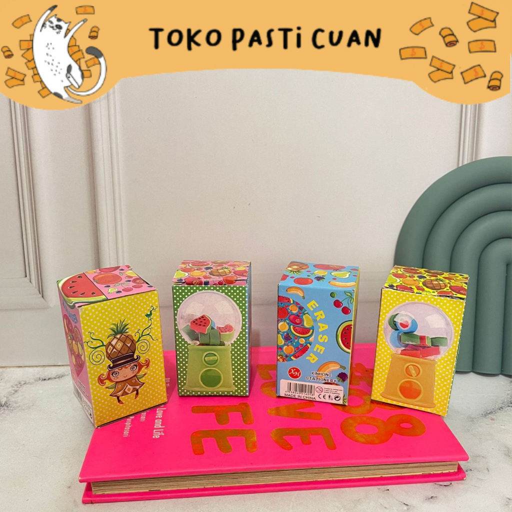 

penghapus karet pensil hapusan pensil bentuk barang dispenser permen bisa COD termurah lucu imut fancy imut import