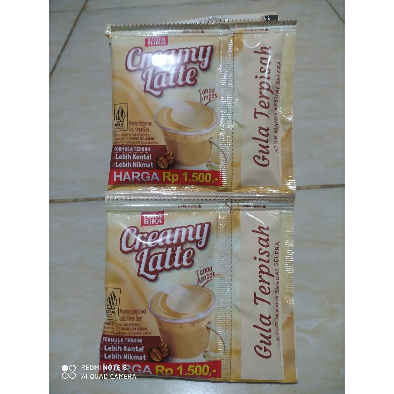 

Creamy latte 25g, Torabika isi 10sachet