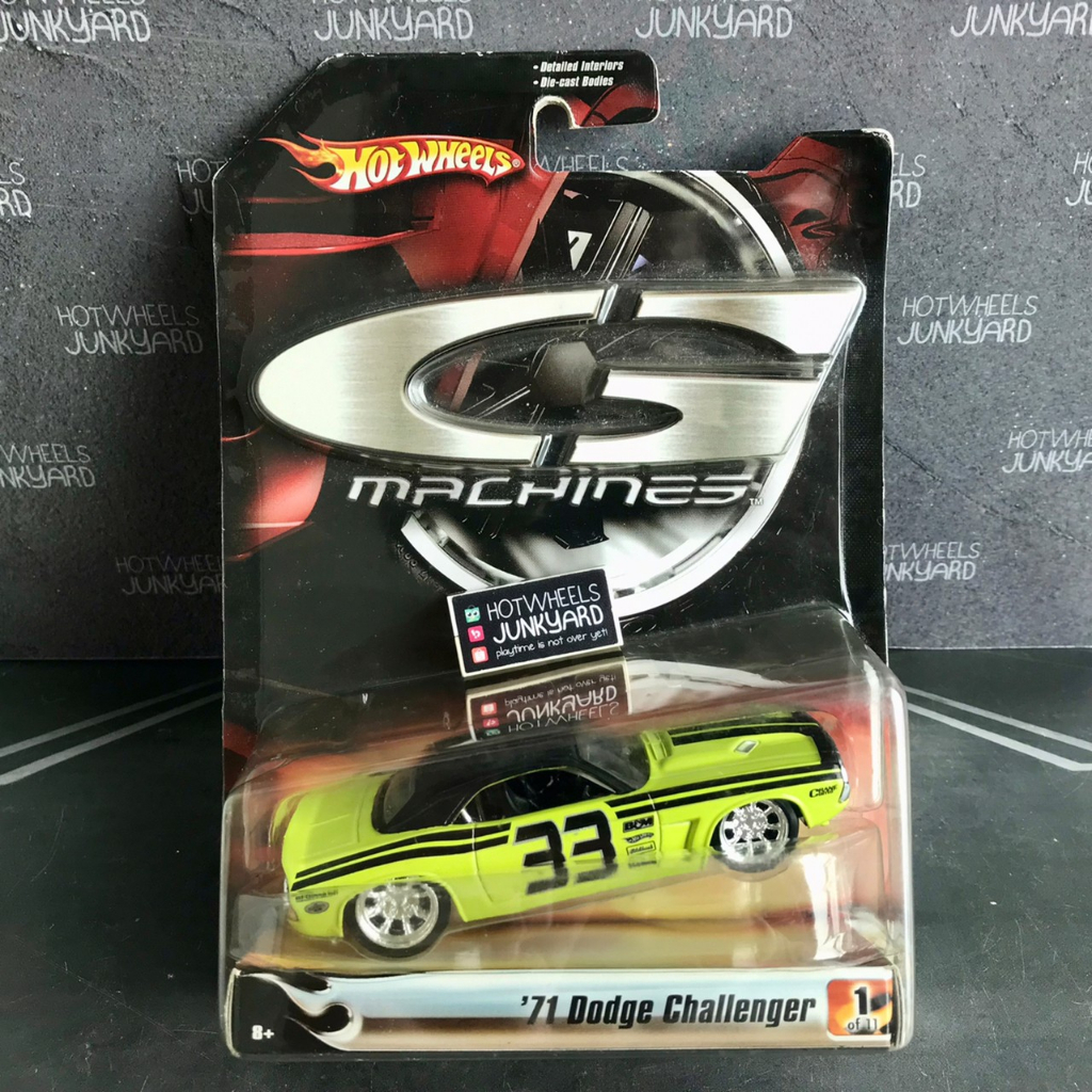 Hot Wheels G Machines 71 Dodge Challenger Green Exclusive Model 1/50