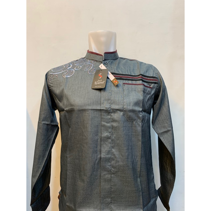 Busana Muslim Pria Dewasa | Koko Kemko Syamil Lengan Panjang Motif Terbaru Bahan Katun Import