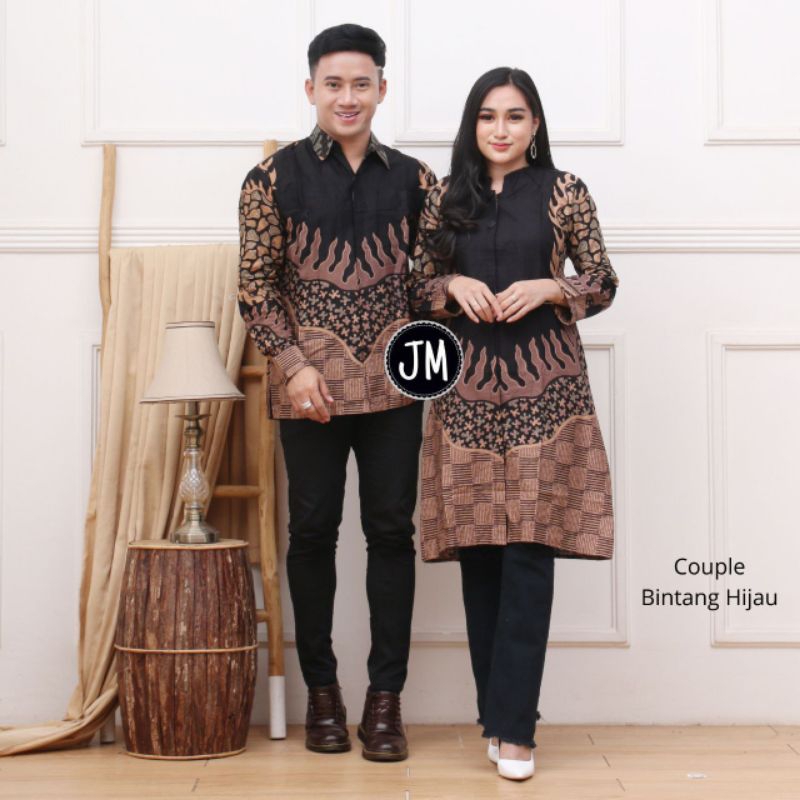 Batik Couple Modern Tunik Batik Wanita Atasan Batik Kerja Kantor Wanita