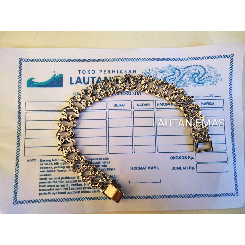 GELANG SISIK NAGA PERAK 924 MAS ASLI