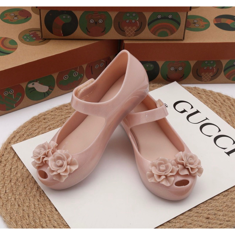 Sepatu sandal jelly anak minimelissa flower