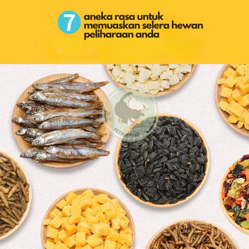 YEE Freeze dried snack | variasi cemilan kering hamster sugar glider landak mini gerbil kelinci | freshpack dan higienis