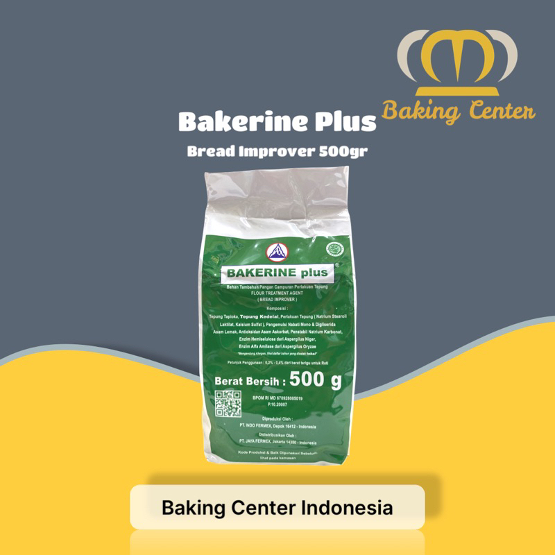 

Bakerine Plus Bread Improver 500gr / Pelembut Roti Bakerine Plus 500gr