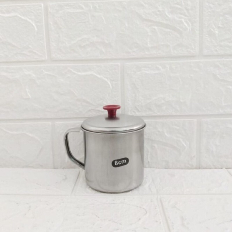 Cangkir/Gelas/Mug Stainless + Tutup Dengan Berbagai varian Ukuran