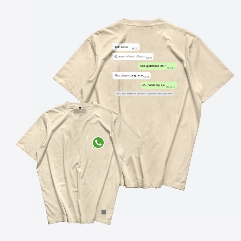 Baju Kaos Chat Whatsapp Viral | Halooo Bro | Halo Bestie