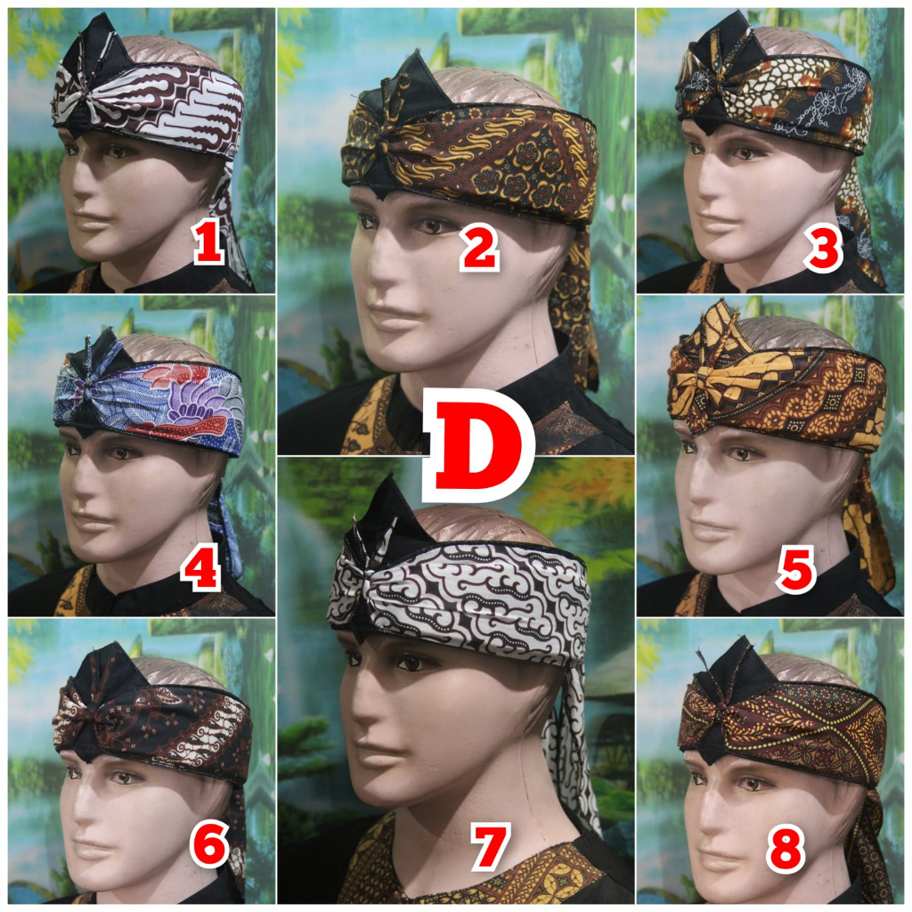 iket kepala tradisional batik sunda jawa dewasa atas bolong min order 10 pcs (GS 01)