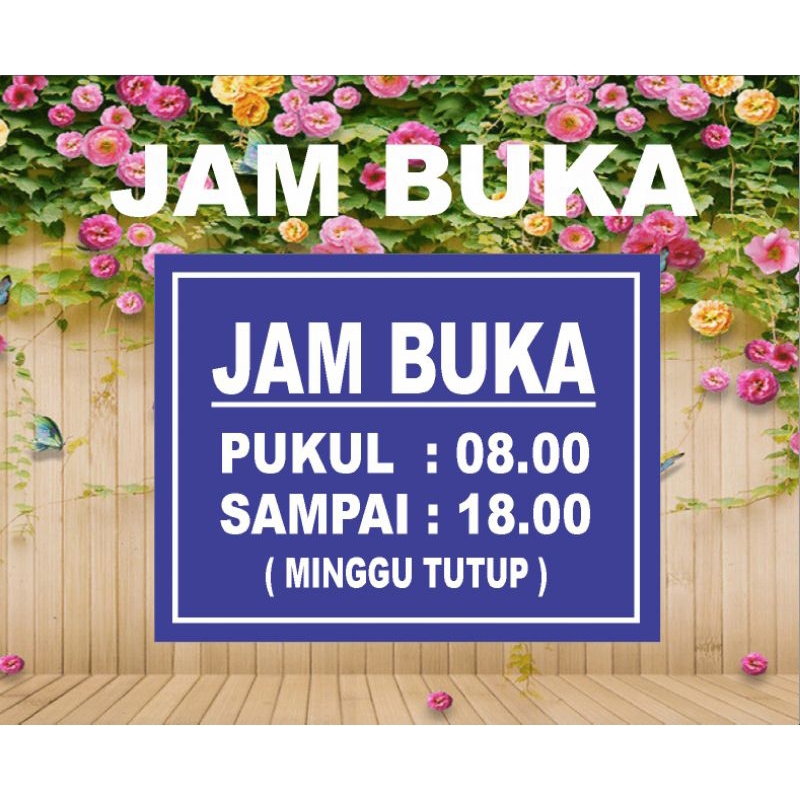 Stiker Jam buka tutup