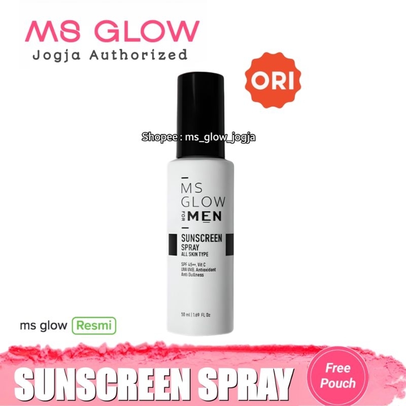 Ms Glow Men Sunscreen Spray Sunblock wajah pria