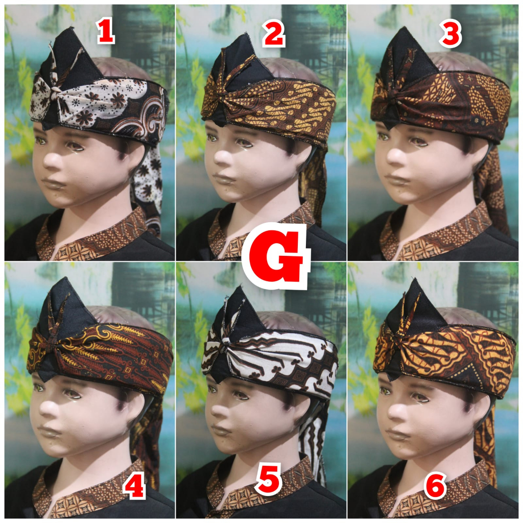 iket kepala sunda jawa tradisional batik anak anak 1-10 TAHUN atas bolong MIN ORDER 10 PCS(GS 03)