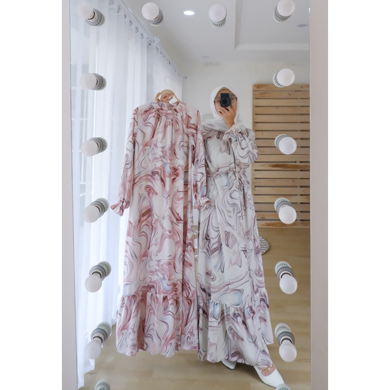 Dealova Dress Love Silk || Dress Casual Dress Kondangan Silk